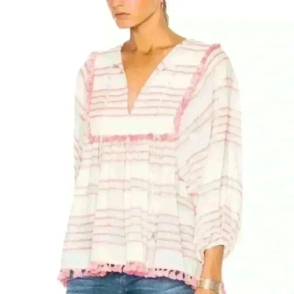 Zimmerman top Womens 1 Small Pink V-Neck 3/4 Sleeve - Picture 5 of 14